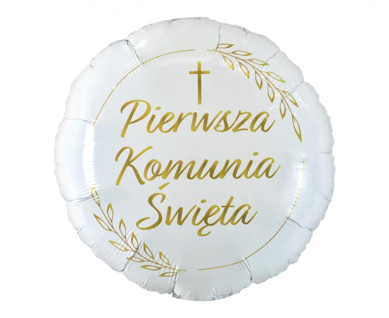 BALON FOLIOWY PIERWSZA KOMUNIA ŚW.(KŁOSY), 18'