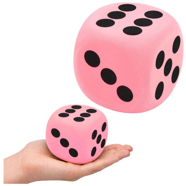 KOŚĆ DO GRY DUŻA PIANKOWA ZABAWY EDUKACYJNE MIX 8CM