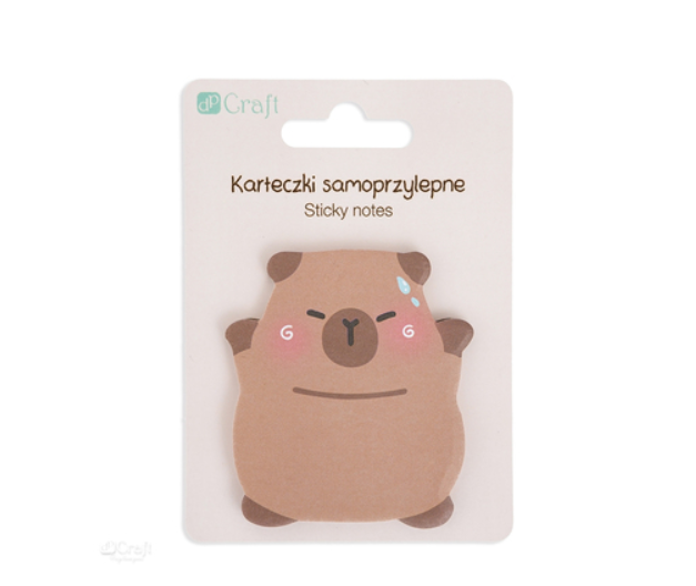 KARTECZKI SAMOPRZYLEPNE 6,2X6CM 30 KARTEK KAPIBARA HAPPY