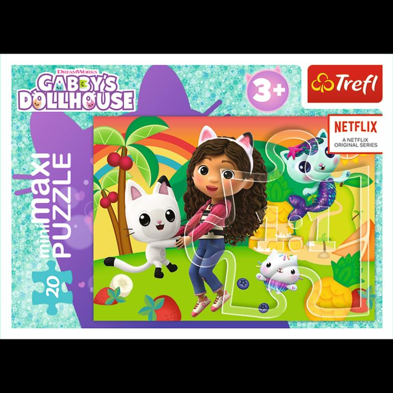 PUZZLE 20 TREFL MINIMAXI KOLOROWY DZIEŃ GABBI