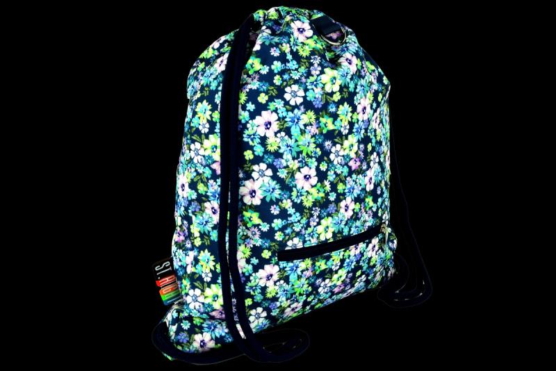 PLECAK NA SZURKACH STRIGHT SO-11 FLOWERS GREEN