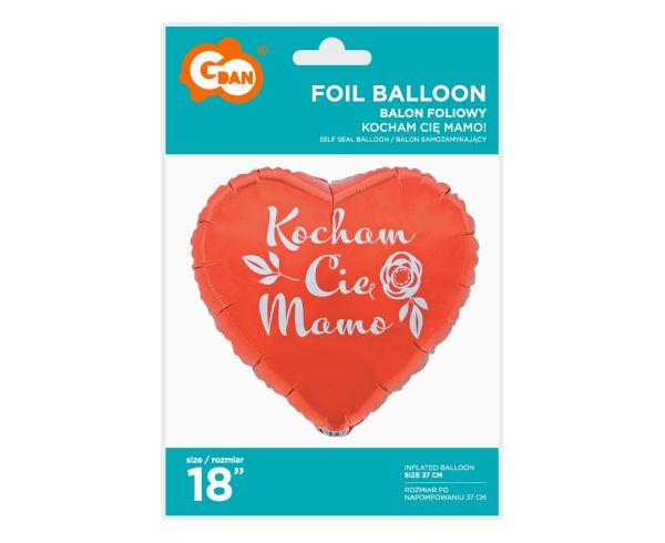 BALON FOLIOWY KOCHAM CIĘ MAMO 18'