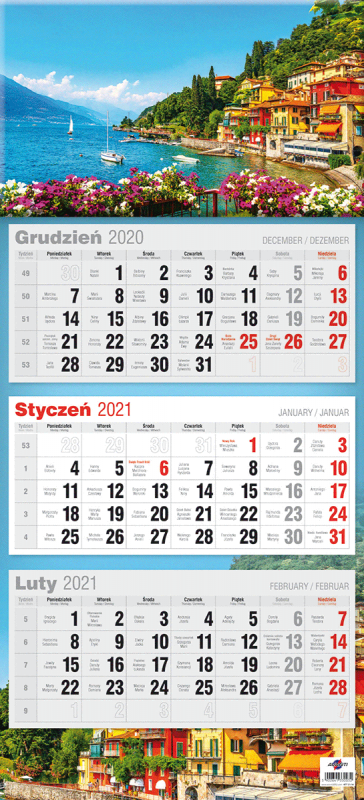 KALENDARZ TRÓJDZIELNY PŁASKI 2027