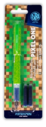 PIÓRO MŁODZIEŻOWE PIXEL ONE - BLISTER 1 SZTUKA + 3 NABOJE