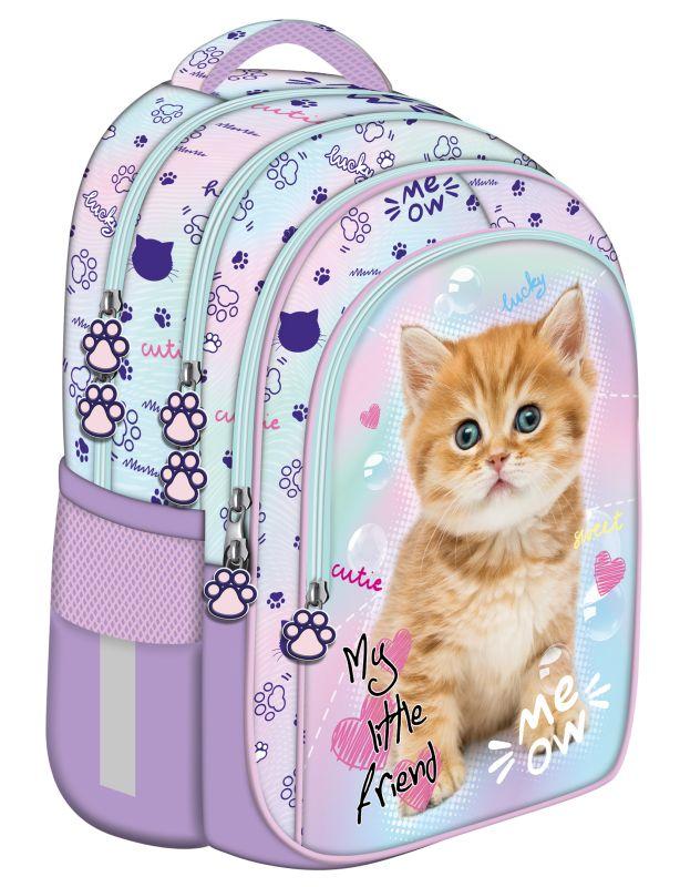 PLECAK 4-KOMOROWY MY LITTLE FRIEND PASTEL KITTY BPL-58