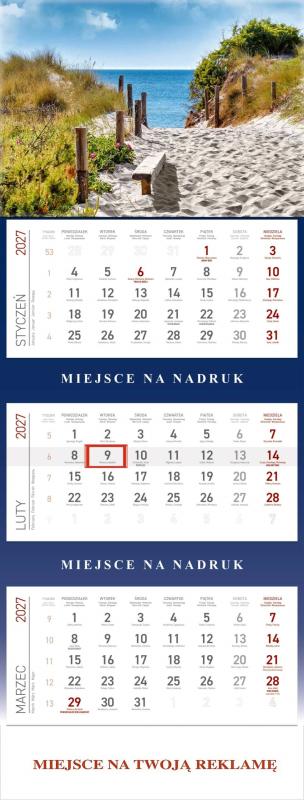 KALENDARZ TRÓJDZIELNY MORZE 2027