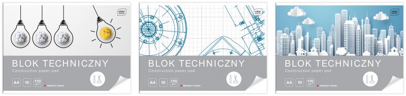 BLOK TECHNICZNY A4/10 BIAŁY 170G INTERDRUK