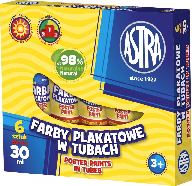 FARBA PLAKATOWA ASTRA TUBA 30ML CYTRYNOWE