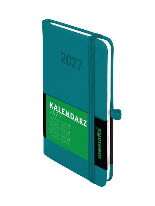 KALENDARZ A6 MEMOFIX TYGODNIOWY TURKUSOWY