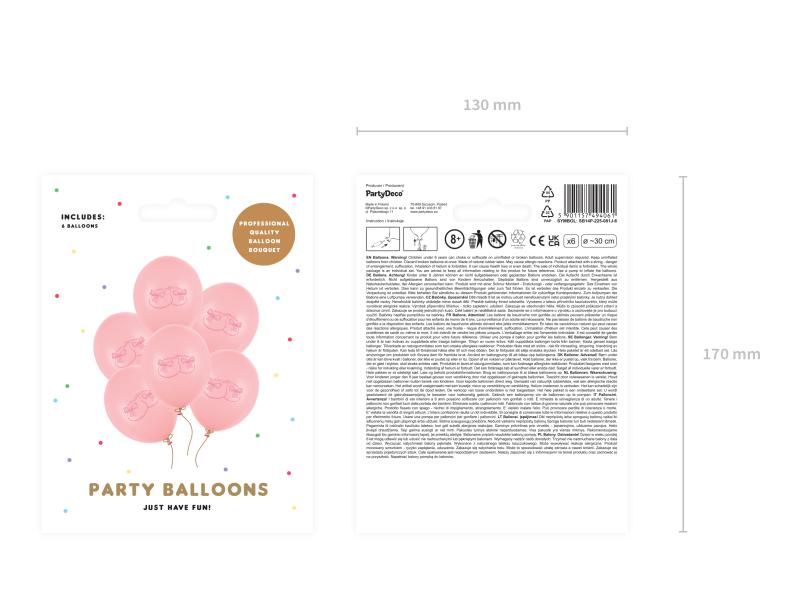 BALONY BUCIK BABY PINK PASTEL 30CM