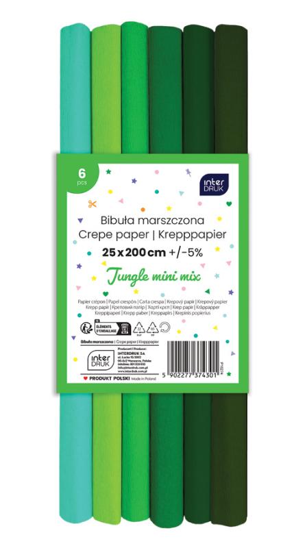 BIBUŁA MARSZCZONA MIX MINI 6 JUNGLE
