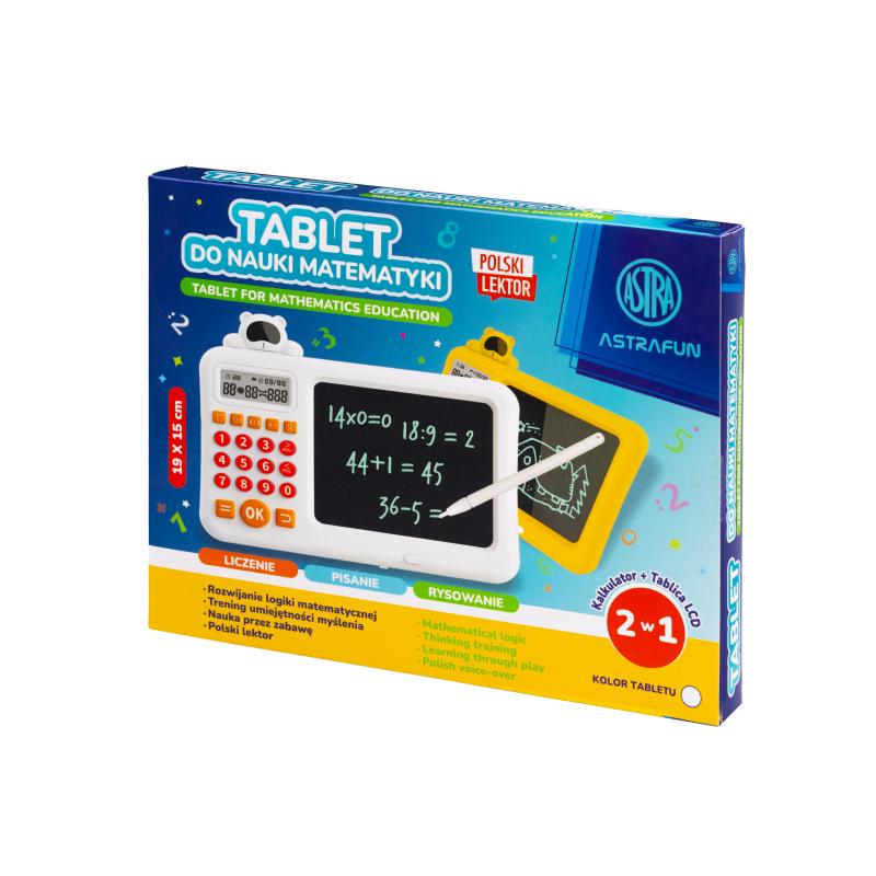 TABLET DO NAUKI MATEMATYKI LCD ASTRAFUN 19X15CM + POLSKI LEKTOR