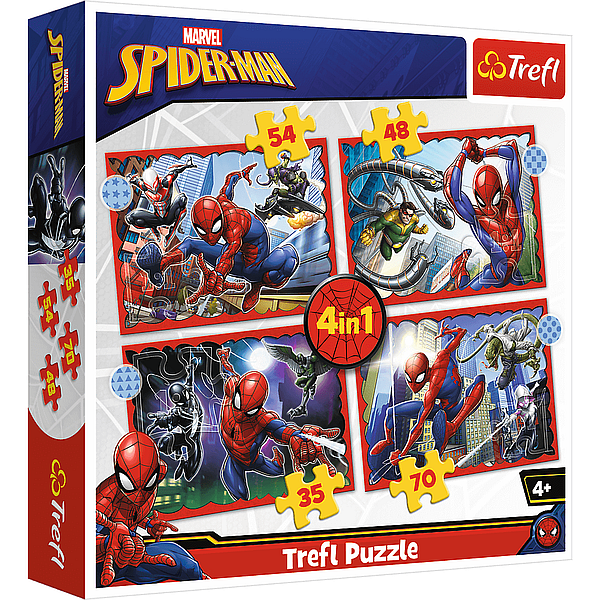 PUZZLE 4W1 TREFL BOHATERSKI SPIDERMAN