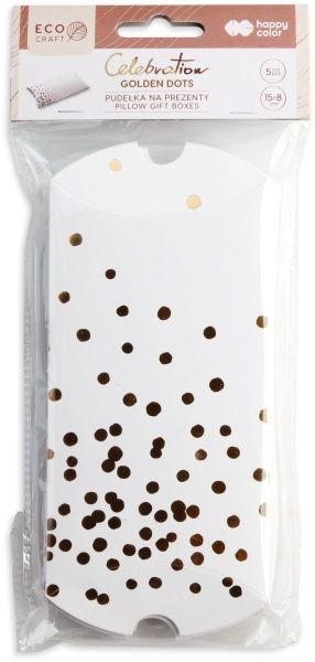 PUDEŁKA NA PREZENTY GOLDEN DOTS 15x8CM A5