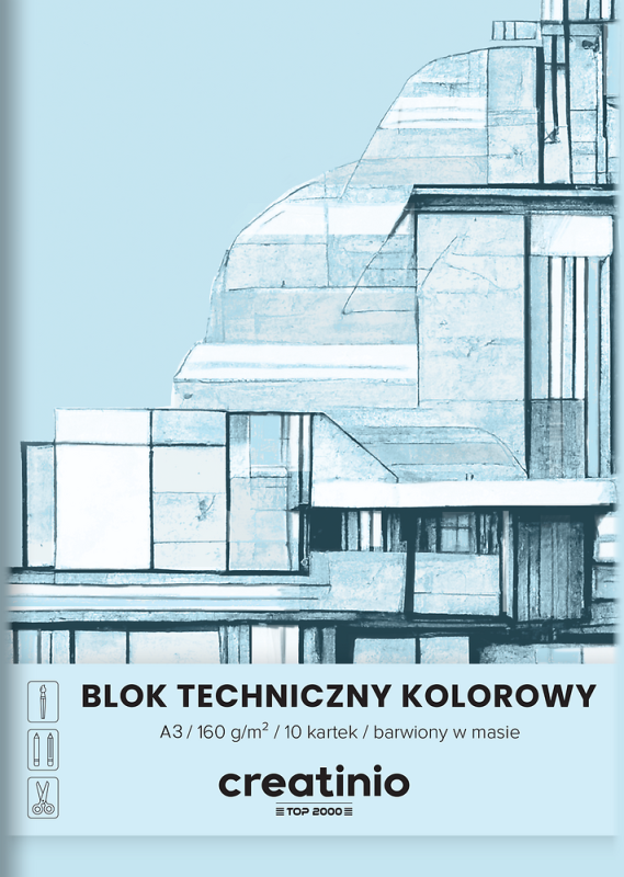 BLOK TECHNICZNY A3/10 KOLOR TOP CREATINIO 160G