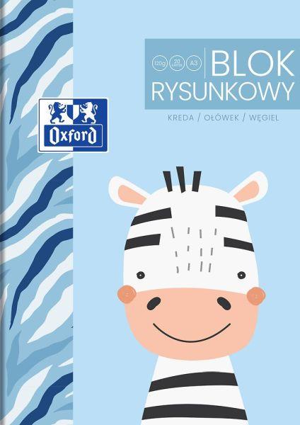 BLOK RYSUNKOWY A3/20 BIAŁY OXFORD 120G KIDS BANER