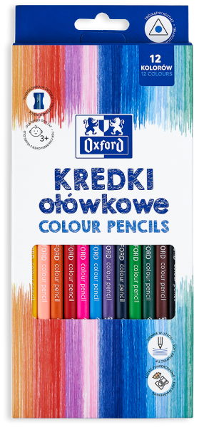 KREDKI 12 OŁÓWKOWE OXFORD REGULAR