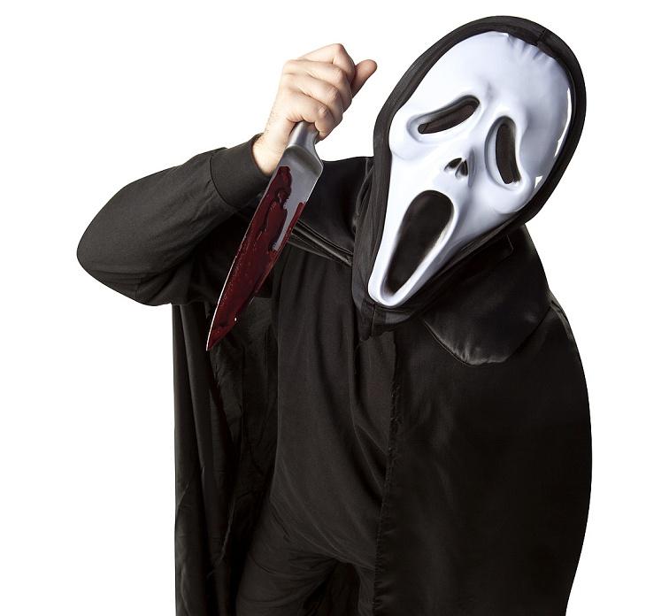 MASKA EVA Z KAPTUREM KRZYK HALLOWEEN BANER