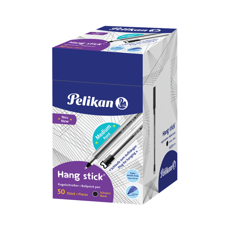 DŁUGOPIS PELIKAN HANG STICK K86 D CZARNY