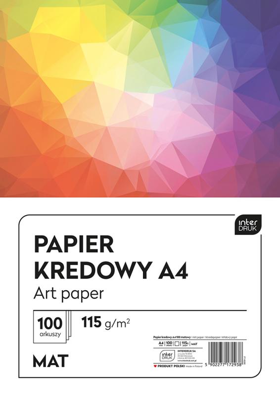 PAPIER KREDOWY A4/100 INTER MAT 115G