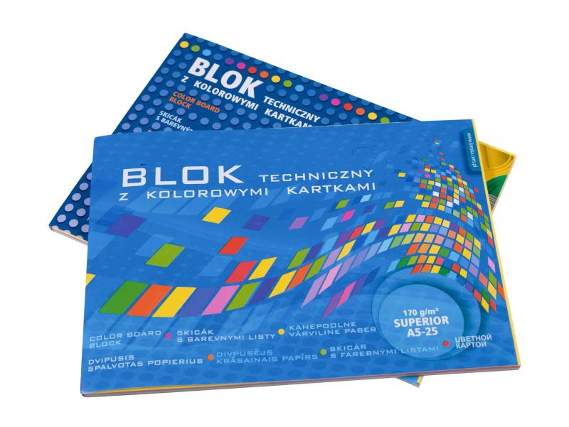 BLOK TECHNICZNY A5 KOLOR KRESKA SUPER 25K