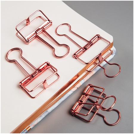 KLIPY MESHU DO PAPIERU 32MM ROSE GO A/4