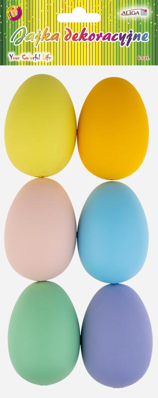 JAJKA PLASTIKOWE WPJ-0352 KOLOROWE 6CM A6 WIELKANOC