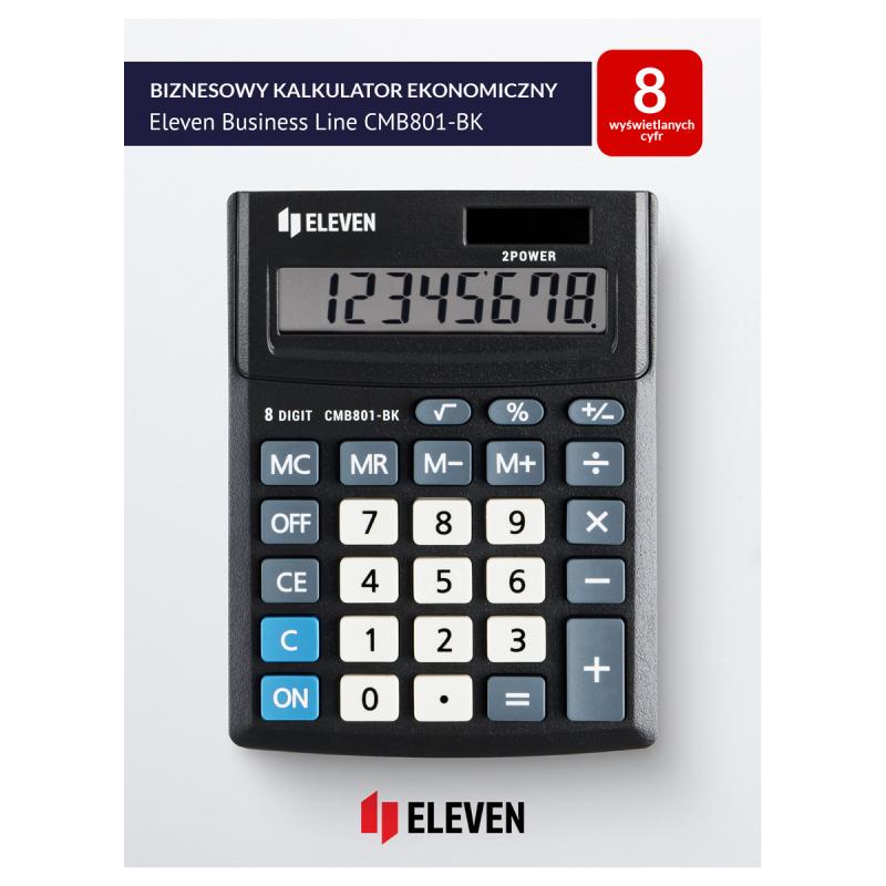KALKULATOR ELEVEN CMB801-BK BIUR.
