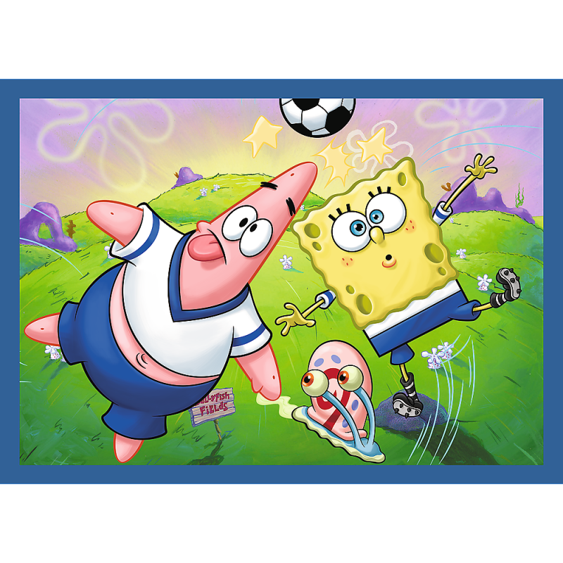 PUZZLE 4W1 TREFL PODWODNE ŻYCIE SPONGEBOBA