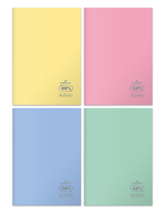 ZESZYT B5/60 # HERLITZ ECO PP PASTEL COLORS FSC