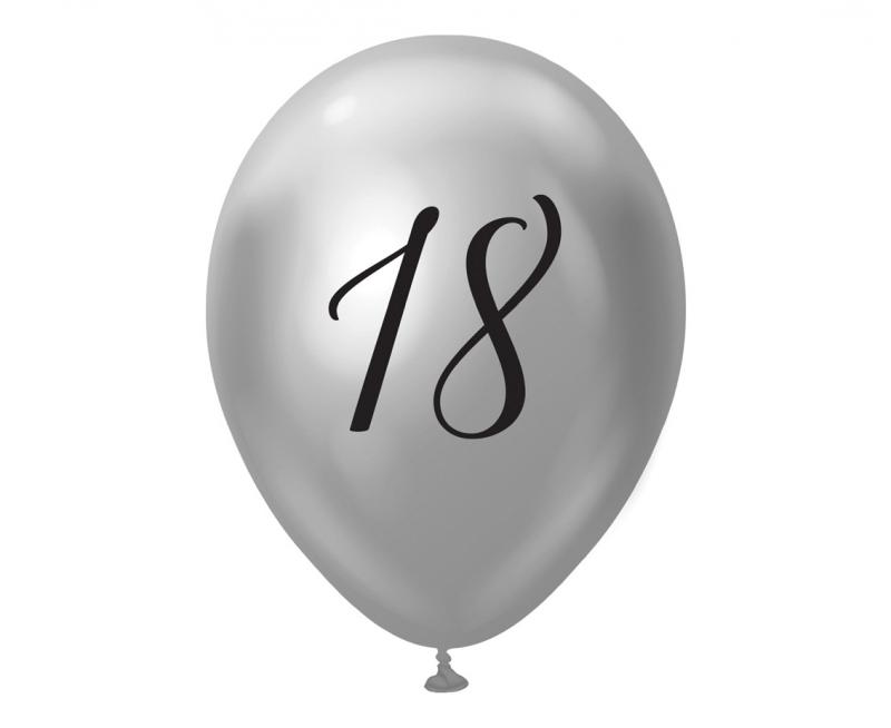 BALONY BEAUTY&CHARM 18 PLATYNOWE SREBRNE 12' A'5