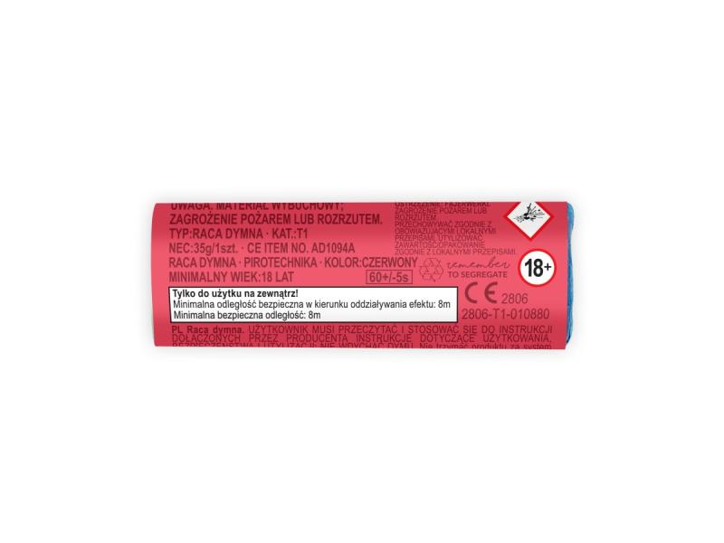 RACA DYMNA 11,5CM CZERWONY