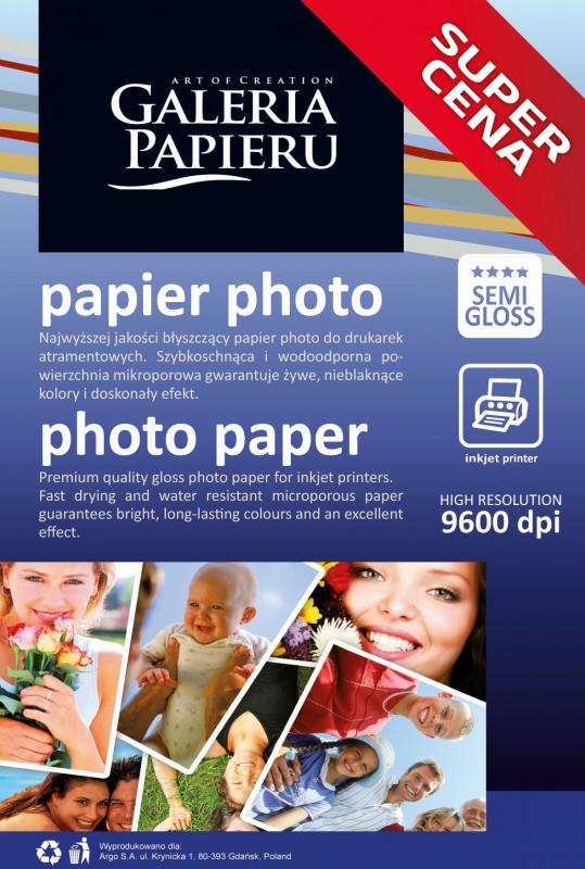 PAPIER FOTO 200G 10X15 A'50 SEMI GL