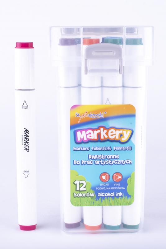 MARKERY 12 KOLORÓW BAMBINO DO PRAC ARTYSTYCZNYCH DWUSTRONNY