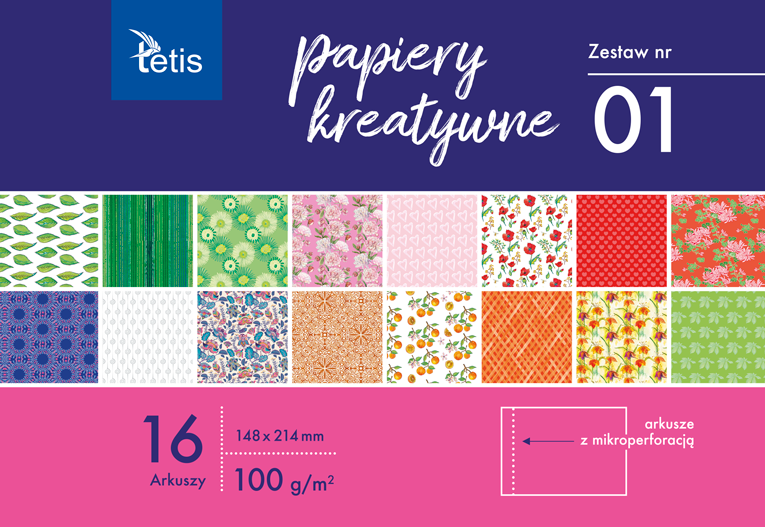 PAPIERY KREATYWNE A5 ZESTAW NR 01