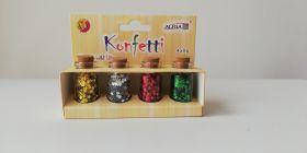 KONFETTI MT-4187 ZŁ GWIAZDKI 4KOL.X5G #ŚWIĘTA