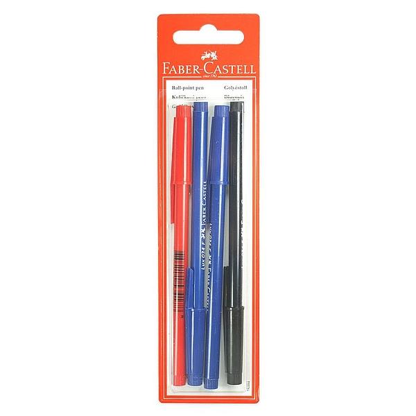 DŁUGOPIS BIUROWY 034 4 SZT. MIX BLISTER FABER-CASTELL