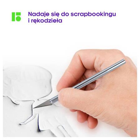 NÓŻ BERLINGO BIUROWY SKALPEL METALOWY KORPUS+5 OSTRZY