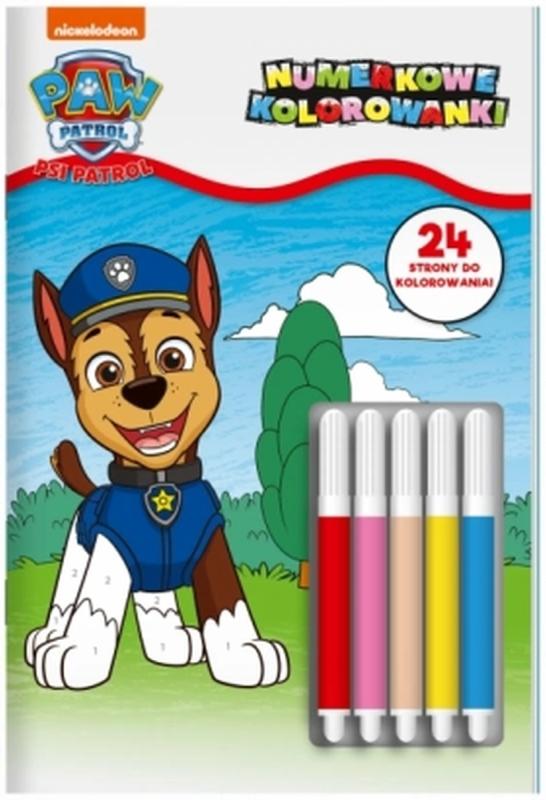 KSIĄŻECZKA PSI PATROL NUMERKOWE KOLOROWANKI