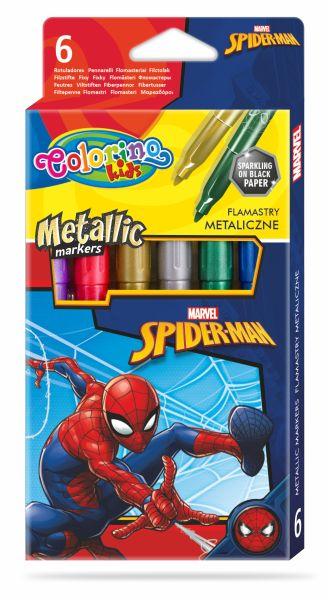 FLAMASTRY METALICZNE 6 KOL. / SPIDERMAN / /12/ COLORINO DISNEY