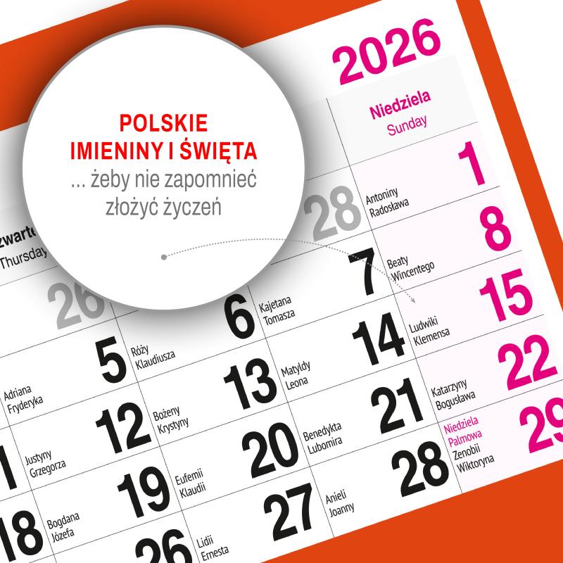 KALENDARZ TRÓJDZIELNY DUŻY AREX MIĘKKI