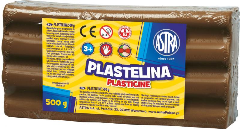 PLASTELINA 500G ASTRA BRĄZOWA