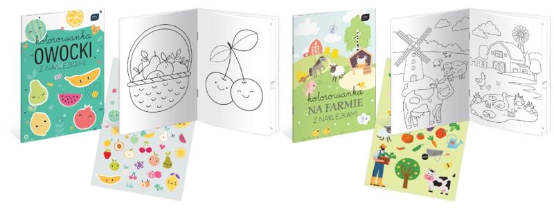 KSIAŻECZKA A4/16 Z NAKLEJKAMI OWOCE FARMA