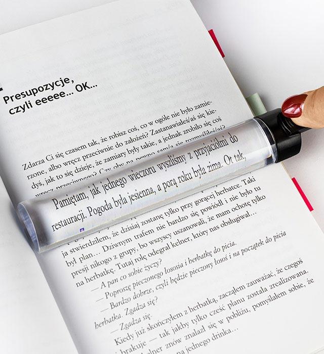 LUPA PODŁUŻNA GRAND - SZKŁO POWIĘKSZAJĄCE 2,5X GR-P66