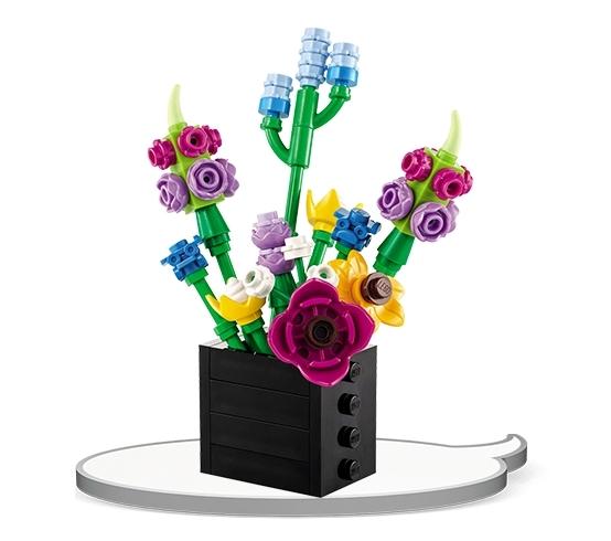 MINIATUROWY BUKIET KWIATÓW BOTANICALS LEGO + KSIĄŻECZKA
