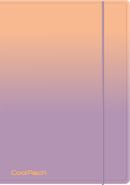 TECZKA NA GUMKĘ A4 CP GRADIENT - BERRY