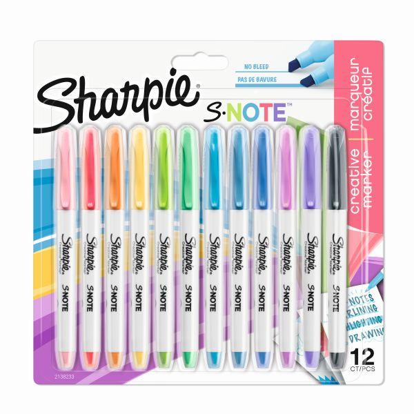 MARKER 20 SHARPIE S-NOTE ŚCIĘTA KOŃCÓWKA