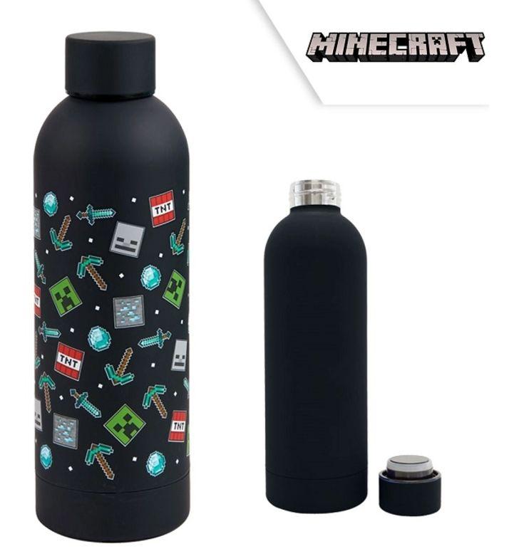 BIDON 500ML MINECRAFT ZE STALI NIERDZEWNEJ