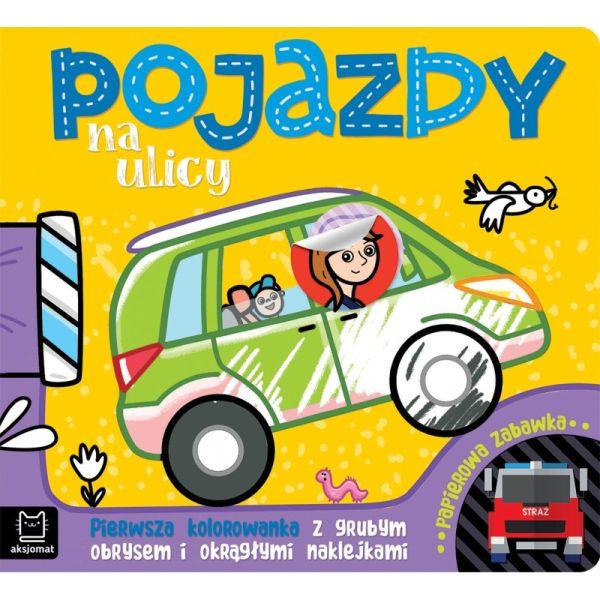 KSIĄŻECZKA POJAZDY NA ULICY. PIERWSZA KOLOROWANKA Z GRUBYM OBRYSEM I OKRĄGŁYMI NAKLEJKAMI.
PAPIEROWA ZABAWKA