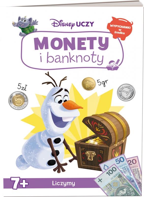 KSIĄŻECZKA DISNEY UCZY KRAINA LODU.MONETY I BANKNOTY